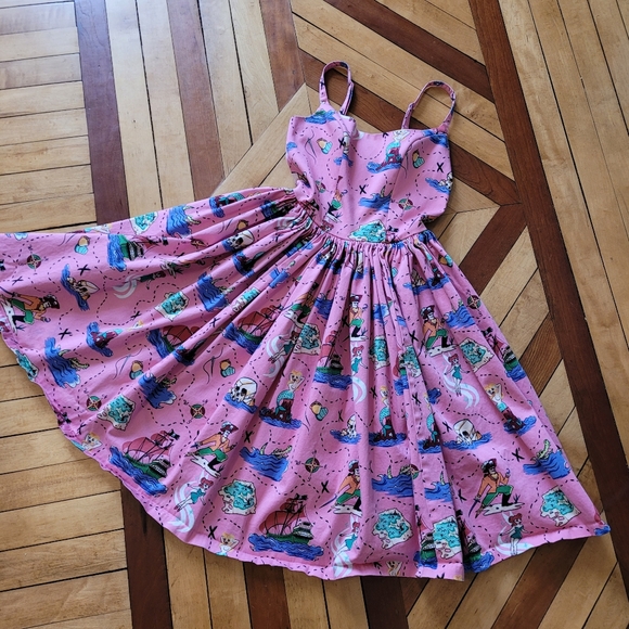 Pinupgirl Couture pink Neverland dress xs - Picture 3 of 8